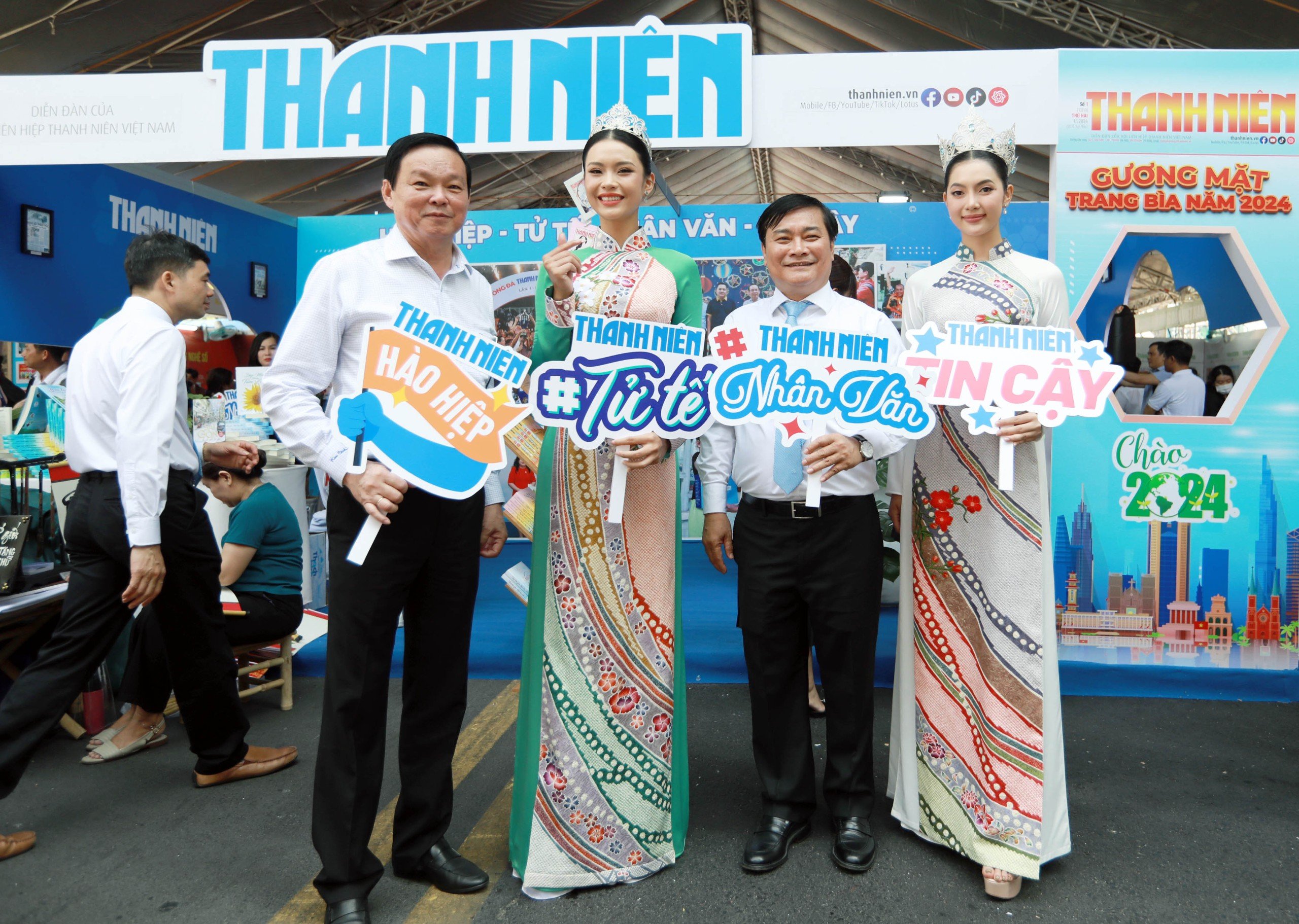 Hoa hậu, Á hậu Đại dương Việt Nam khoe sắc tại Hội Báo toàn quốc 2024- Ảnh 1.