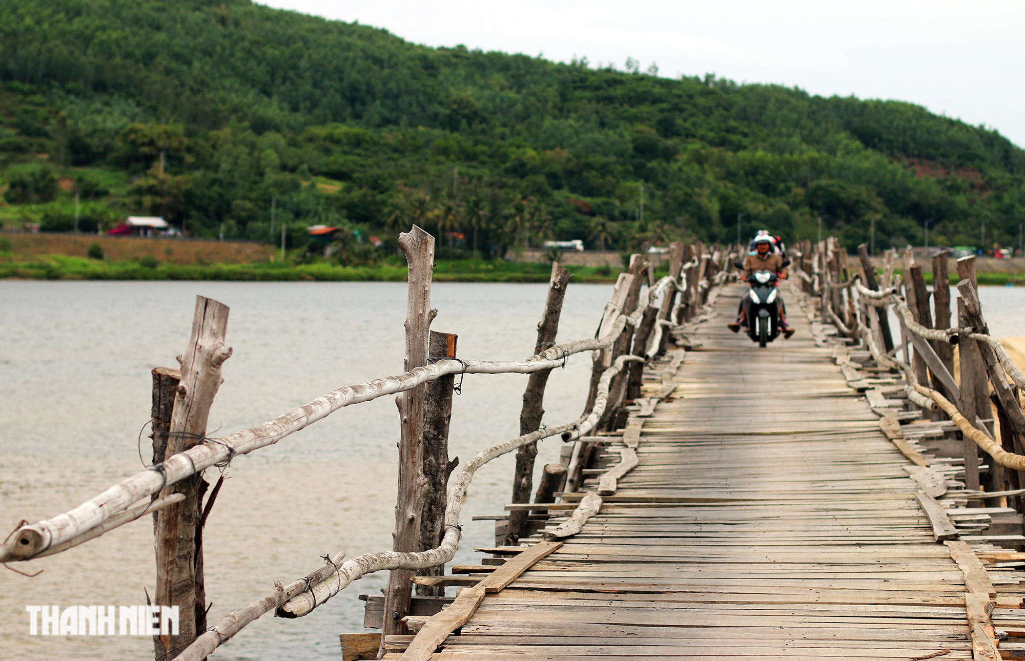 Độc lạ cây cầu gỗ dài gần 1 km bắc qua sông Bình Bá- Ảnh 5.
