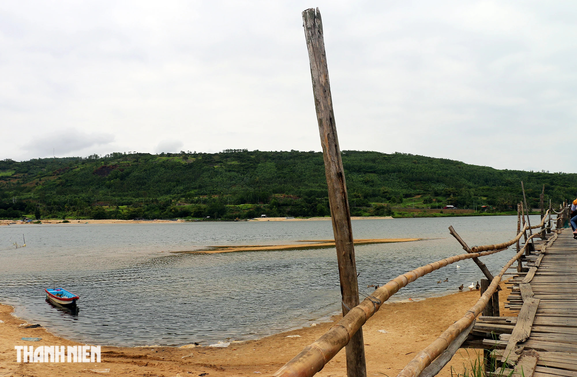 Độc lạ cây cầu gỗ dài gần 1 km bắc qua sông Bình Bá- Ảnh 9.