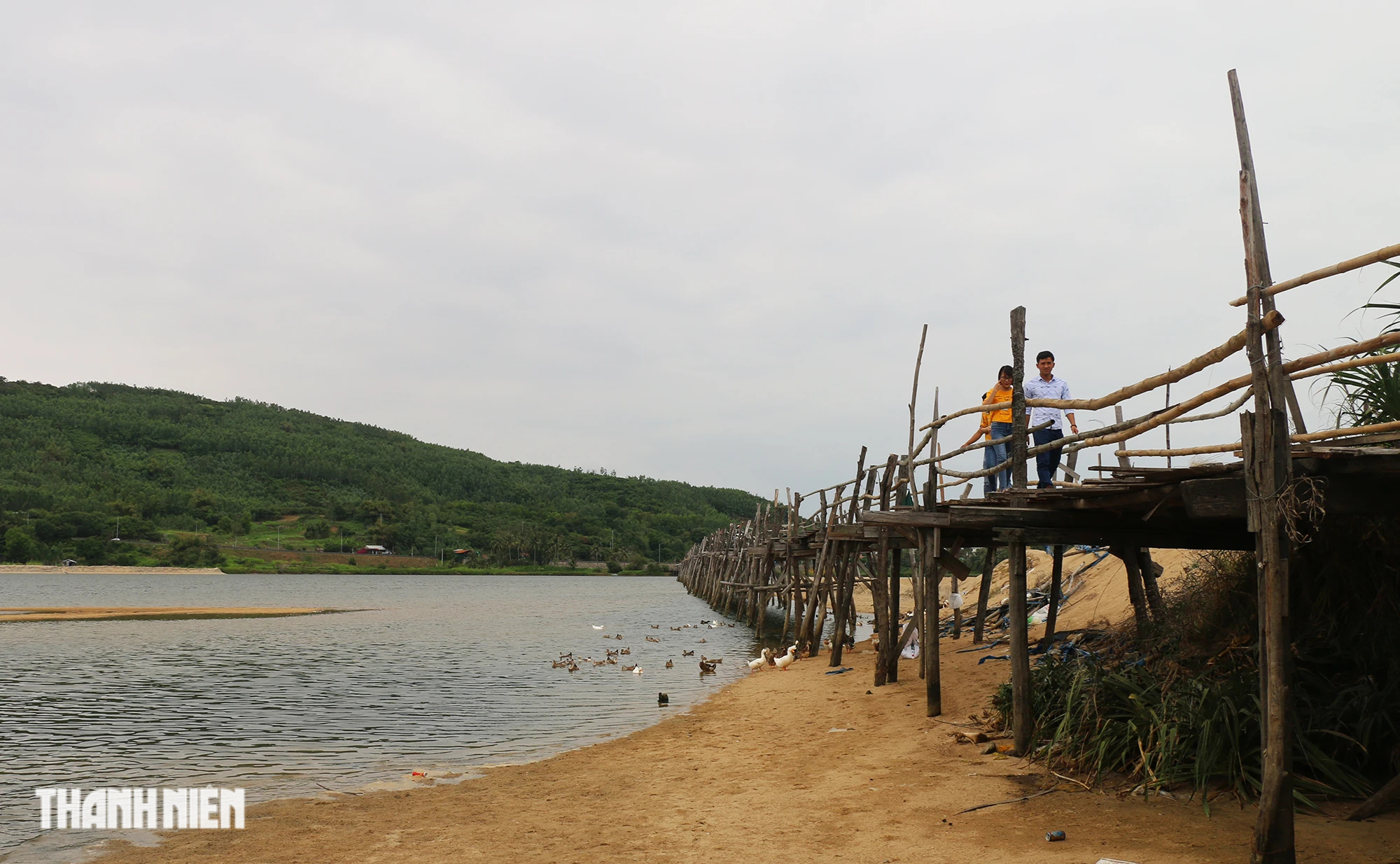 Độc lạ cây cầu gỗ dài gần 1 km bắc qua sông Bình Bá- Ảnh 10.