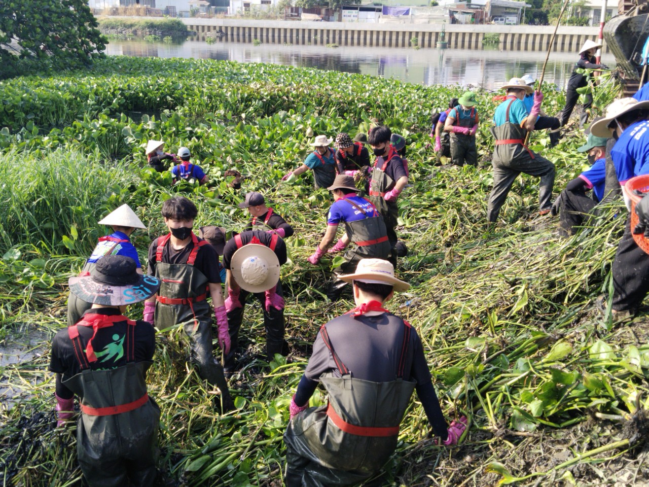 Hoa hậu cùng lội bùn cải tạo cảnh quan cho các dòng kênh- Ảnh 8.