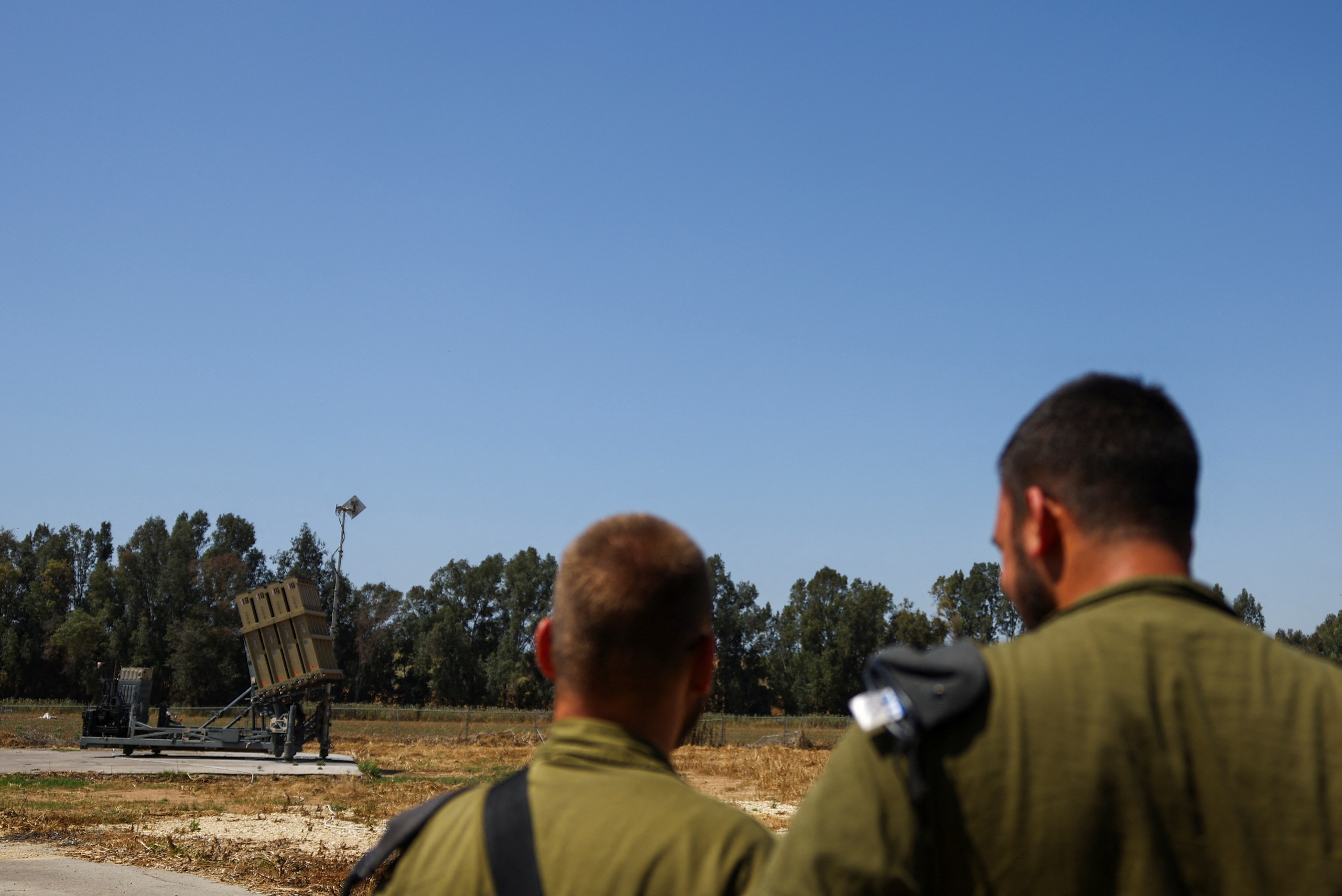 Khẩu đội chống tên lửa Iron Dome đặt gần Ashkelon (miền nam Israel), ngày 17.4.2024