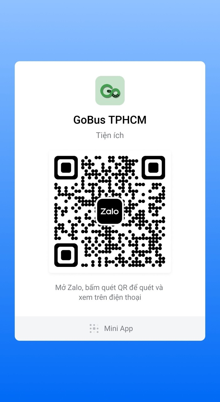 Cách 1: Quét mã QR để truy cập mini app Go!Bus TP.HCM trên Zalo