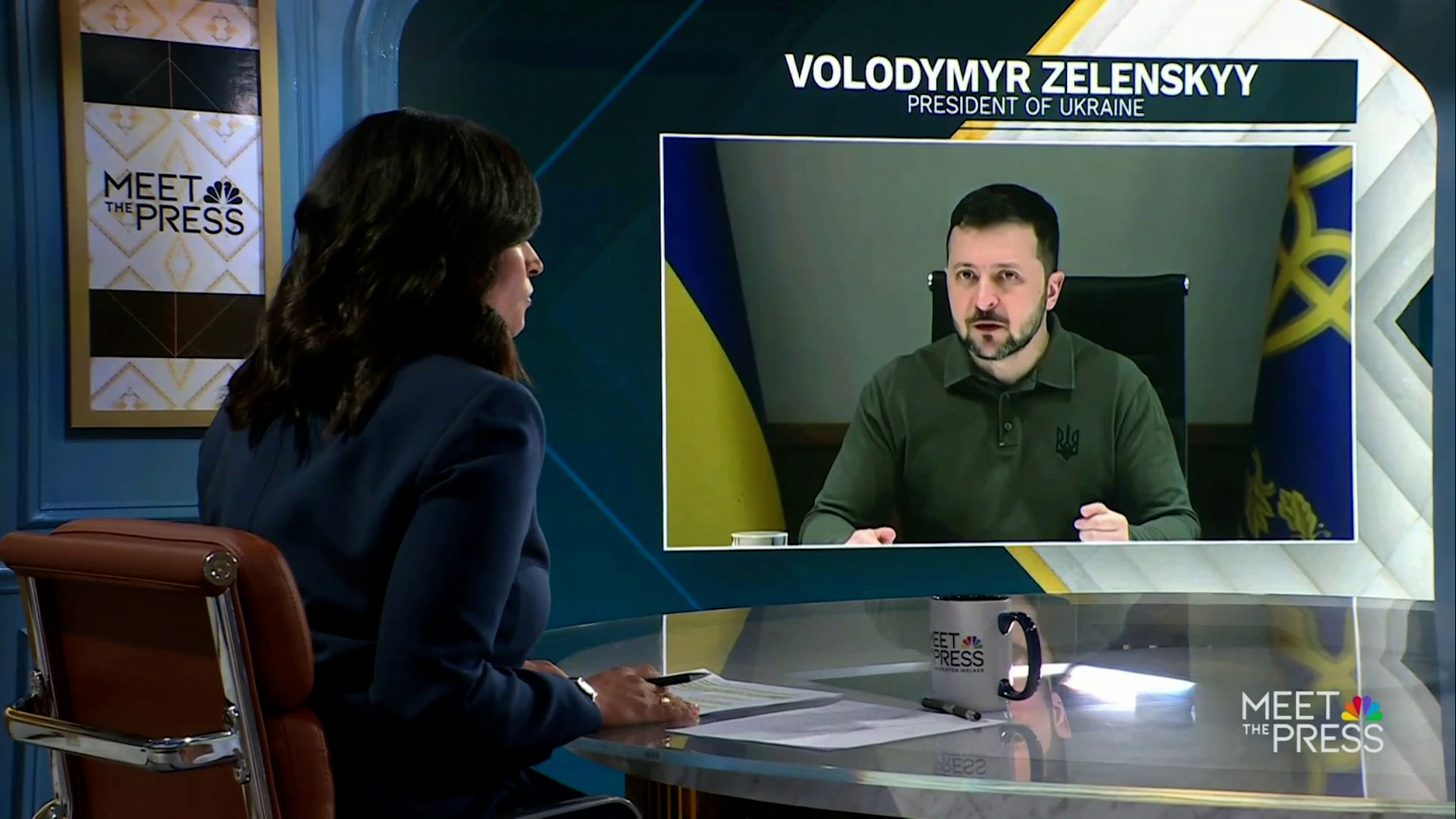 Tổng thống Ukraine Volodymyr Zelensky trên chương trình “Meet the Press”