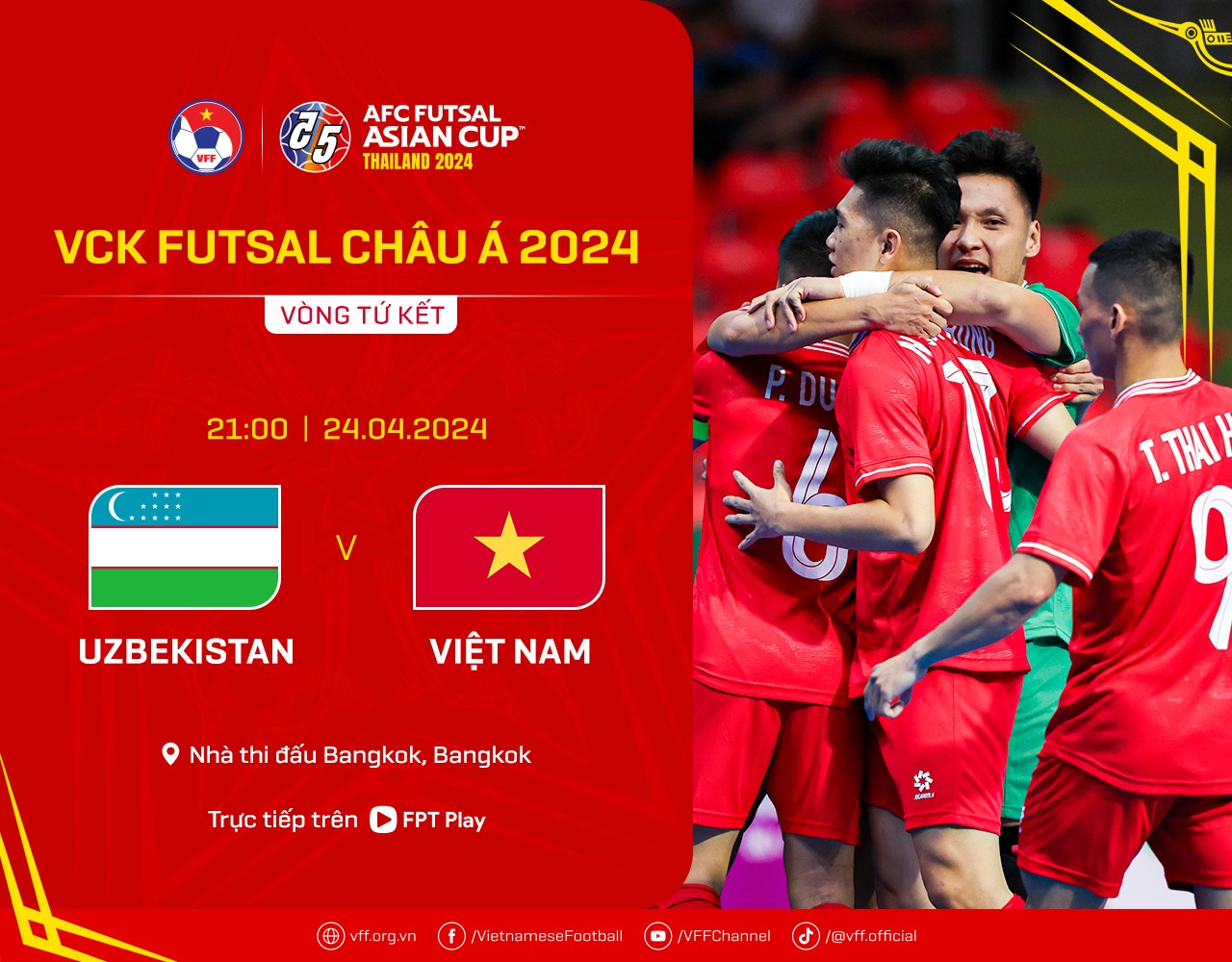 Đội tuyển futsal Việt Nam sẽ giành vé đến World Cup nếu thắng Uzbekistan