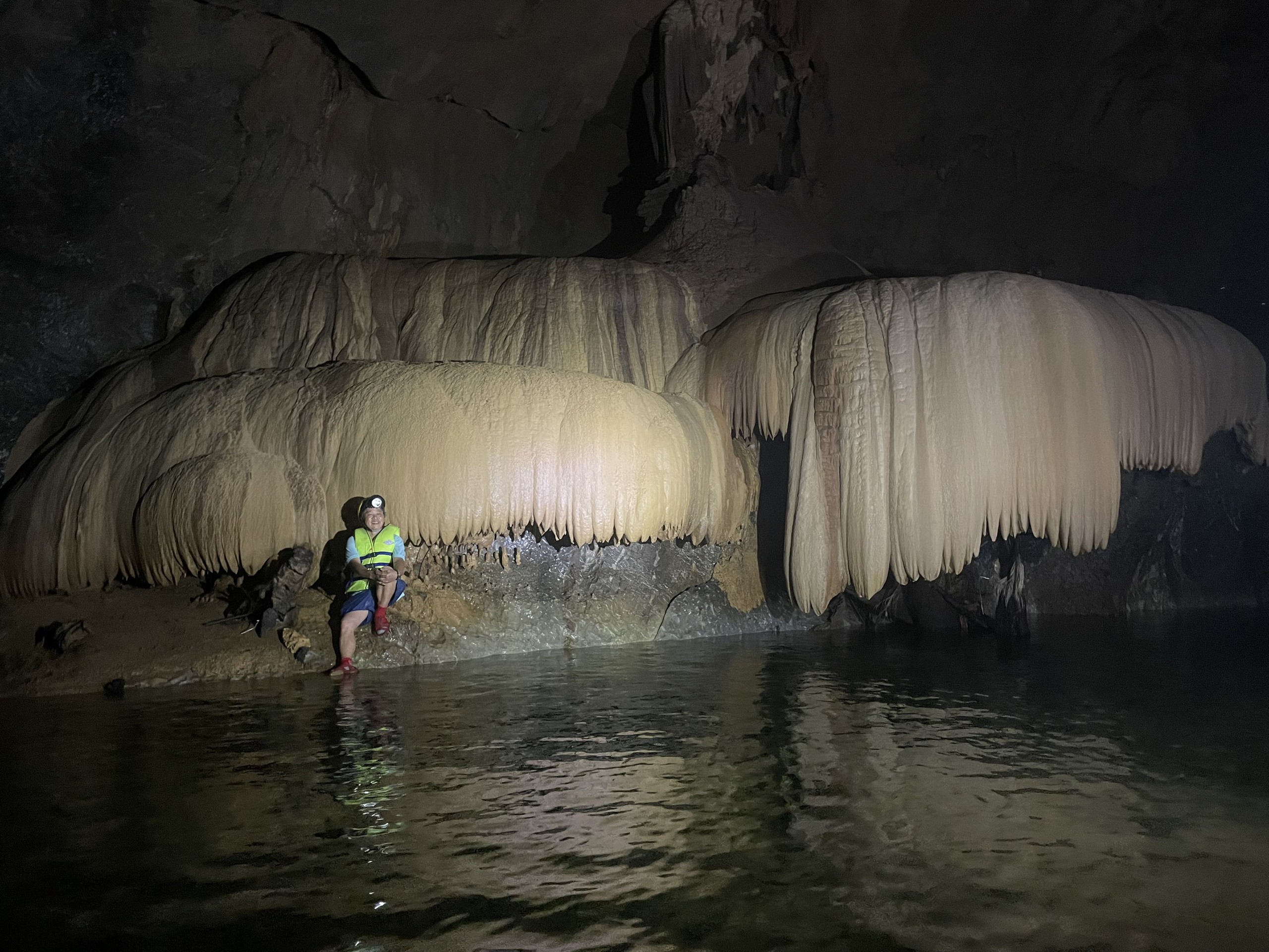 Inside the newly discovered cave is a giant 'stalactite curtain' in ...