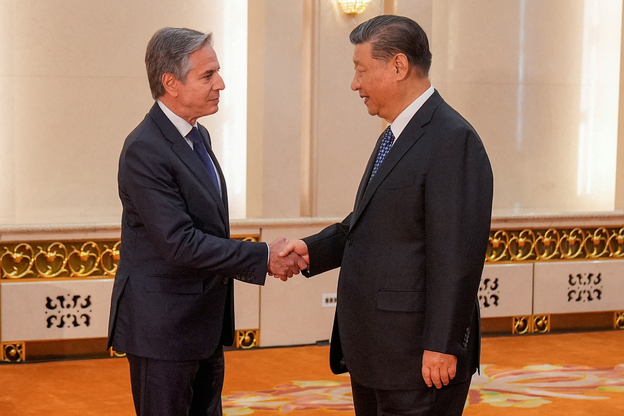 Chủ tịch nước Tập Cận Bình tiếp Ngoại trưởng Antony Blinken tại Bắc Kinh vào hôm qua (26.4)