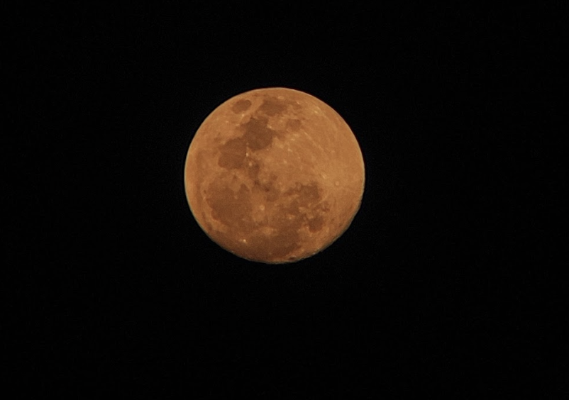 Anh T. cho biết từ tối 22.4, anh đã thấy mặt trăng sậm màu. Càng về cuối tháng, mặt trăng càng đỏ