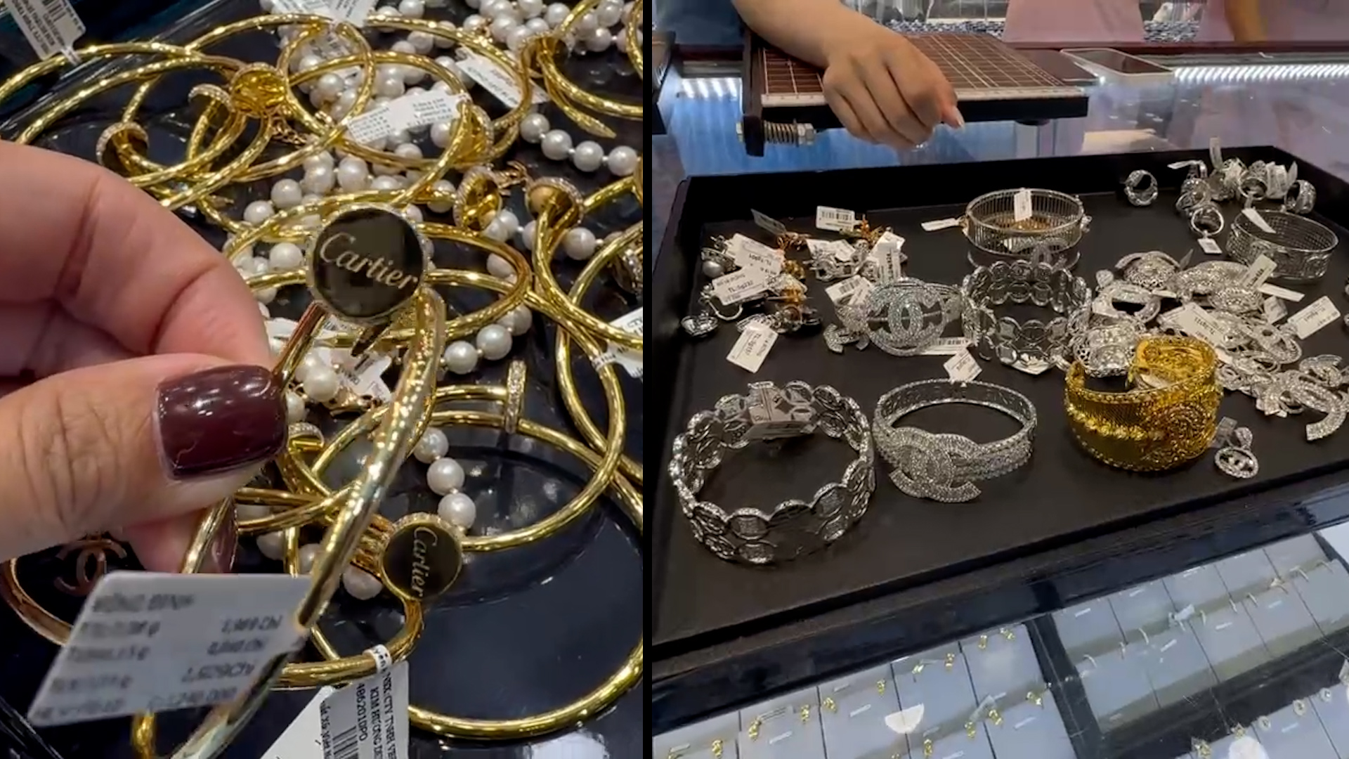 Hàng ngàn trang sức nghi giả mạo thương hiệu nổi tiếng trong tiệm vàng trăm tỉ ở An Giang
- Ảnh 1.