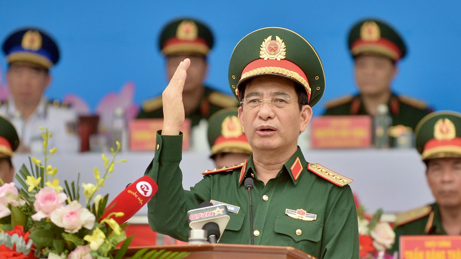 3 đại tướng kiểm tra hợp luyện diễu binh kỷ niệm chiến thắng Điện Biên Phủ- Ảnh 1.