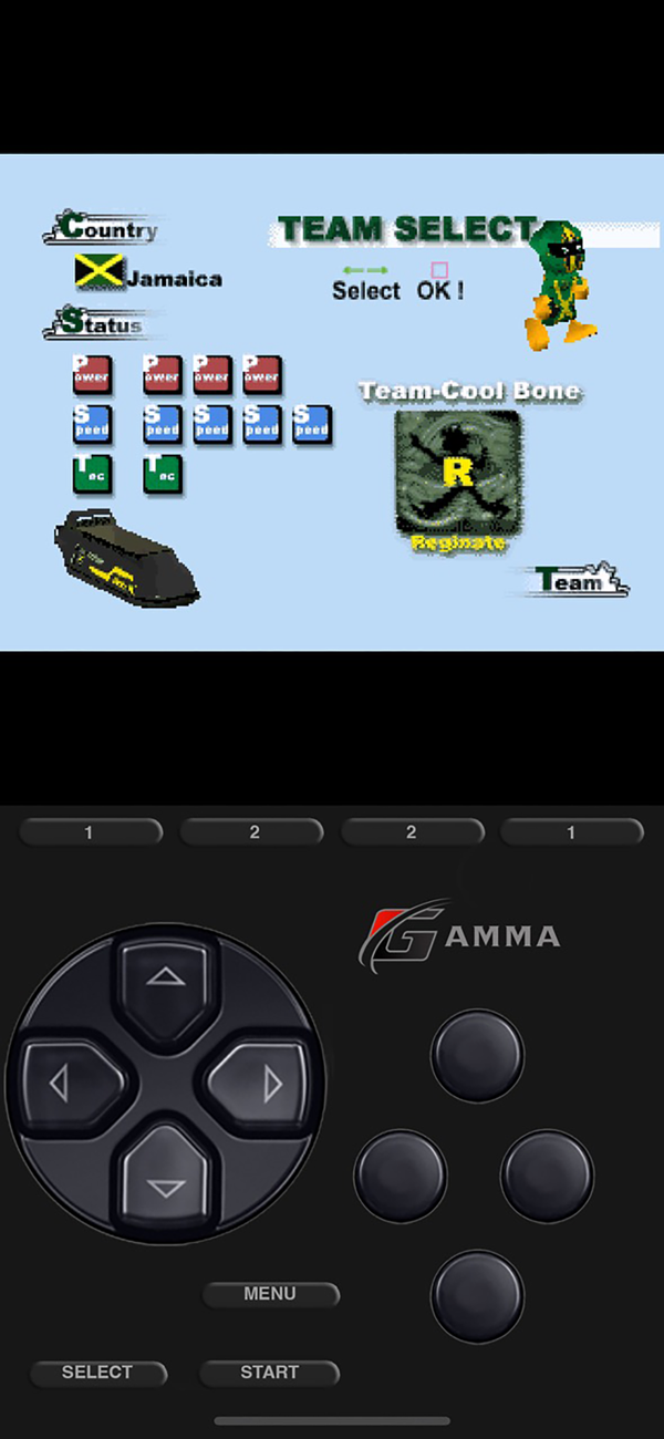 Giao diện trò chơi Gamma Simulator PS1