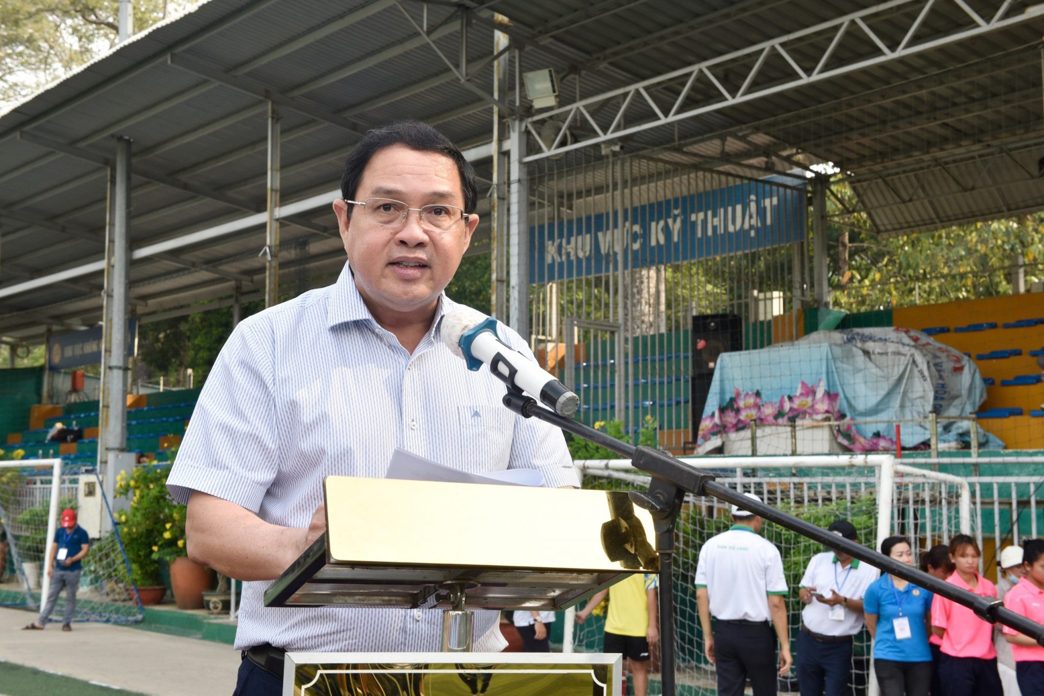 Phó tổng giám đốc VRG Trương Minh Trung phát biểu tại lễ khai mạc