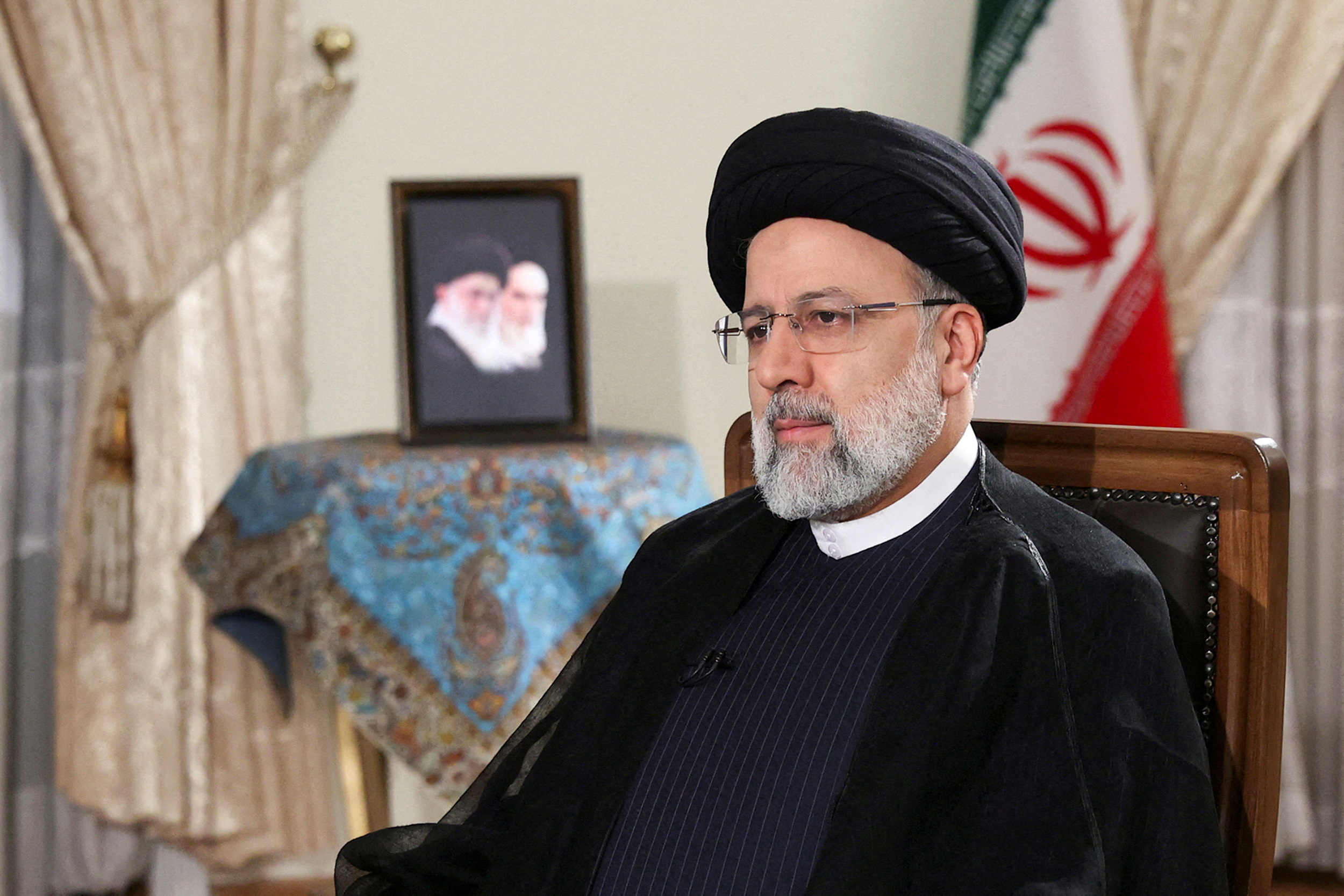 Tổng thống Ebrahim Raisi trong một cuộc phỏng vấn ở Tehran hồi tháng 6.2023