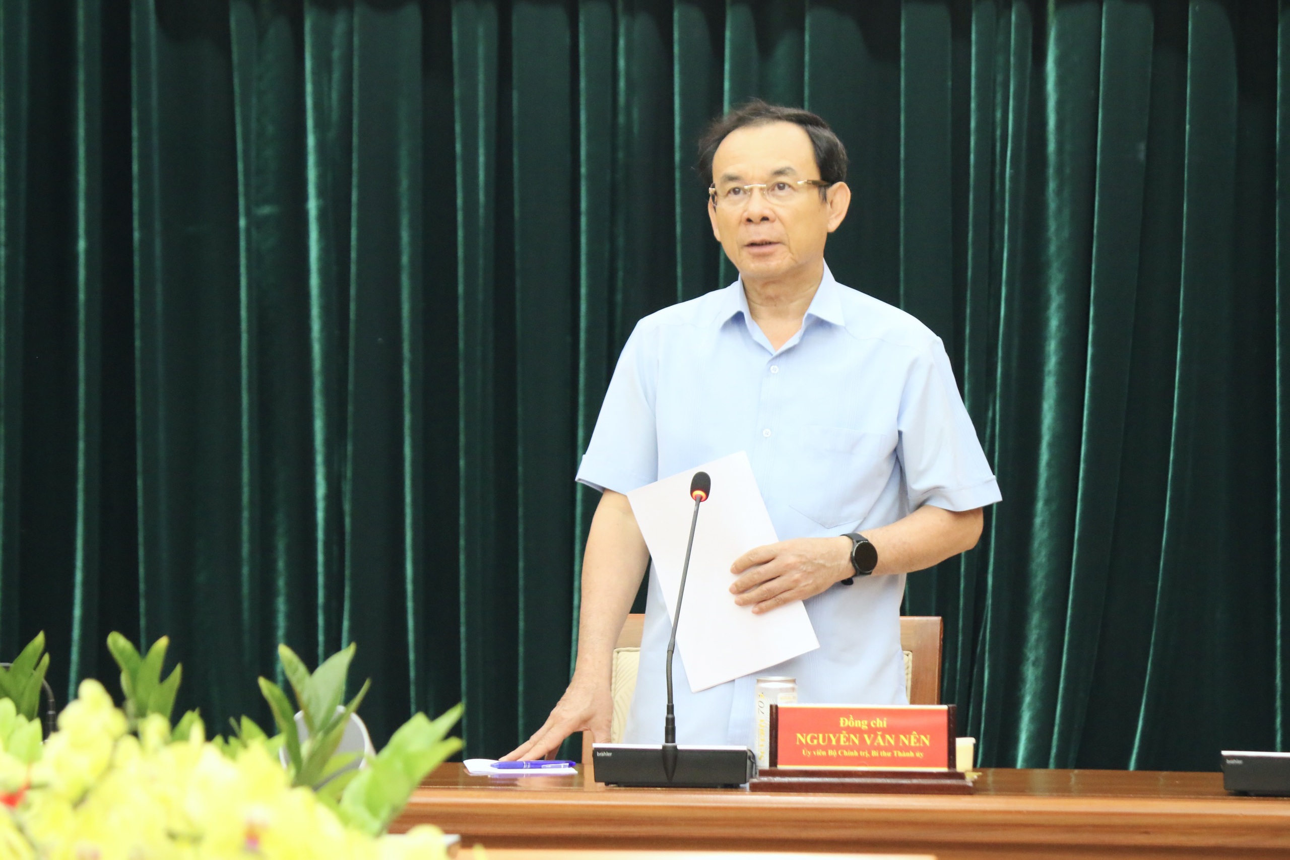 Bí thư Thành ủy Nguyễn Văn Nên chủ trì phiên họp thứ 7 của Ban Chỉ đạo phòng chống tham nhũng, tiêu cực TP.HCM chiều 21.5