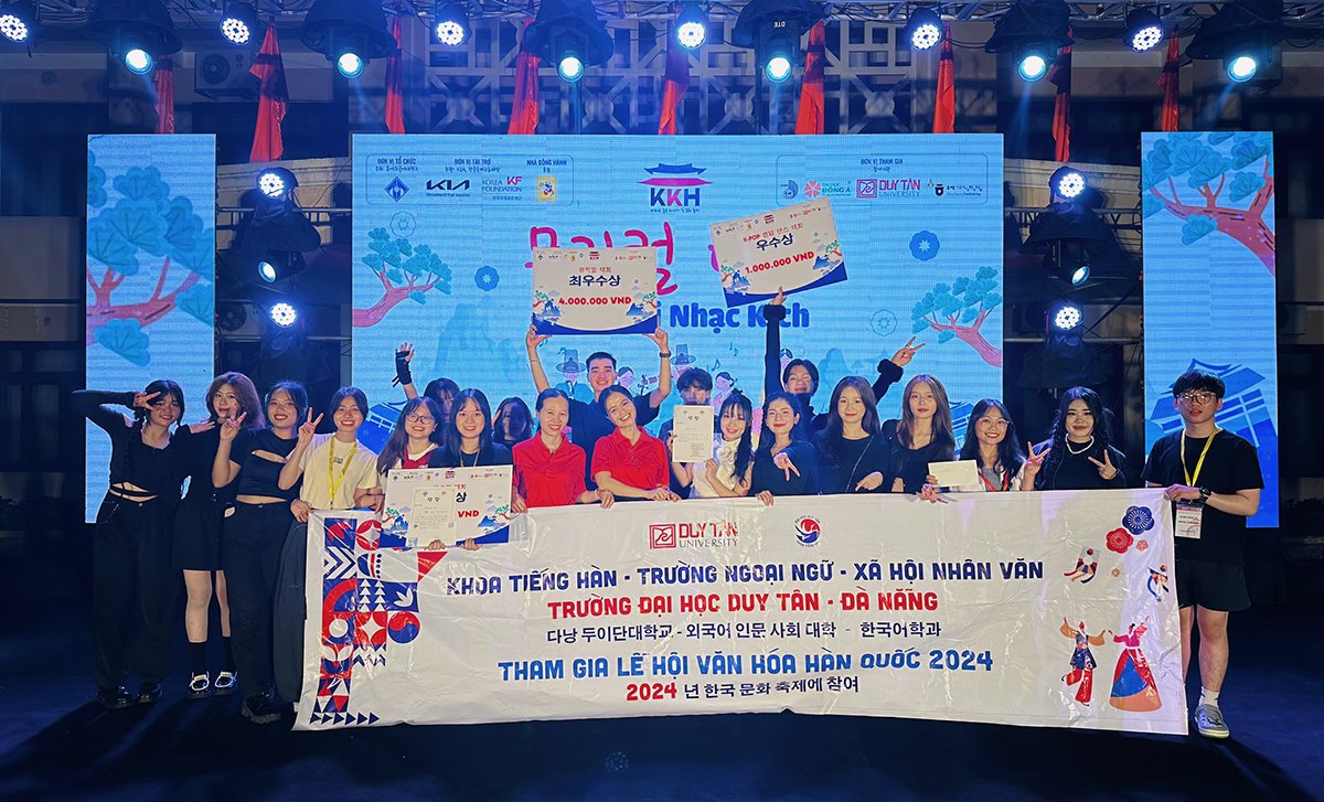 SV ĐH Duy Tân giành giải nhì, ba tại Ngày hội Ngôn ngữ Văn hóa Hàn 2024- Ảnh 1.
