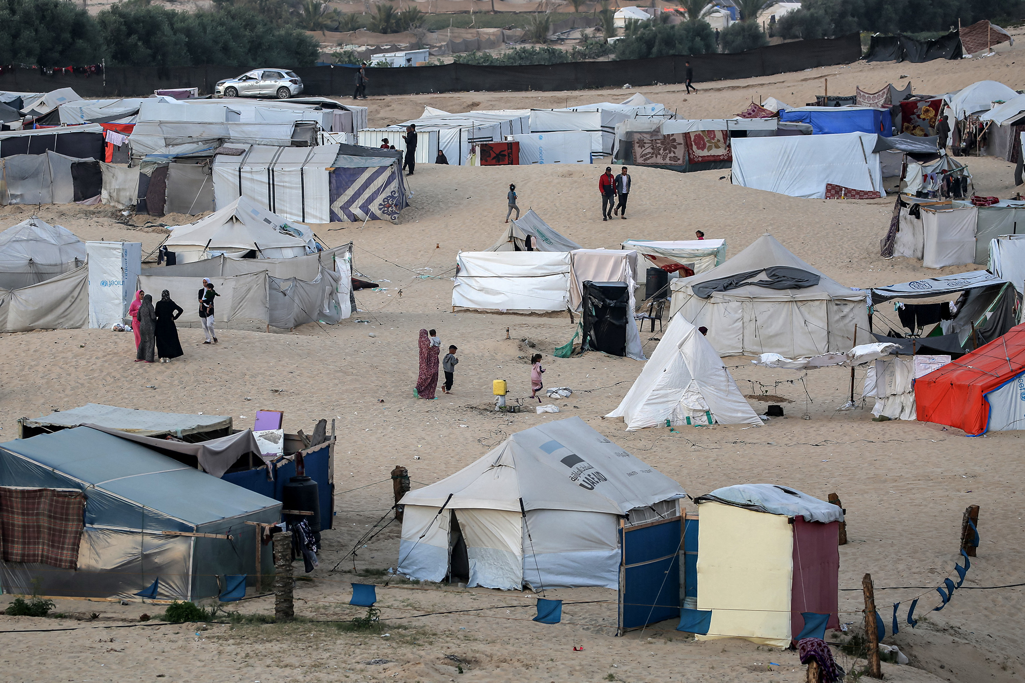 Một khu lều tị nạn của người Palestine ở thành phố Rafah