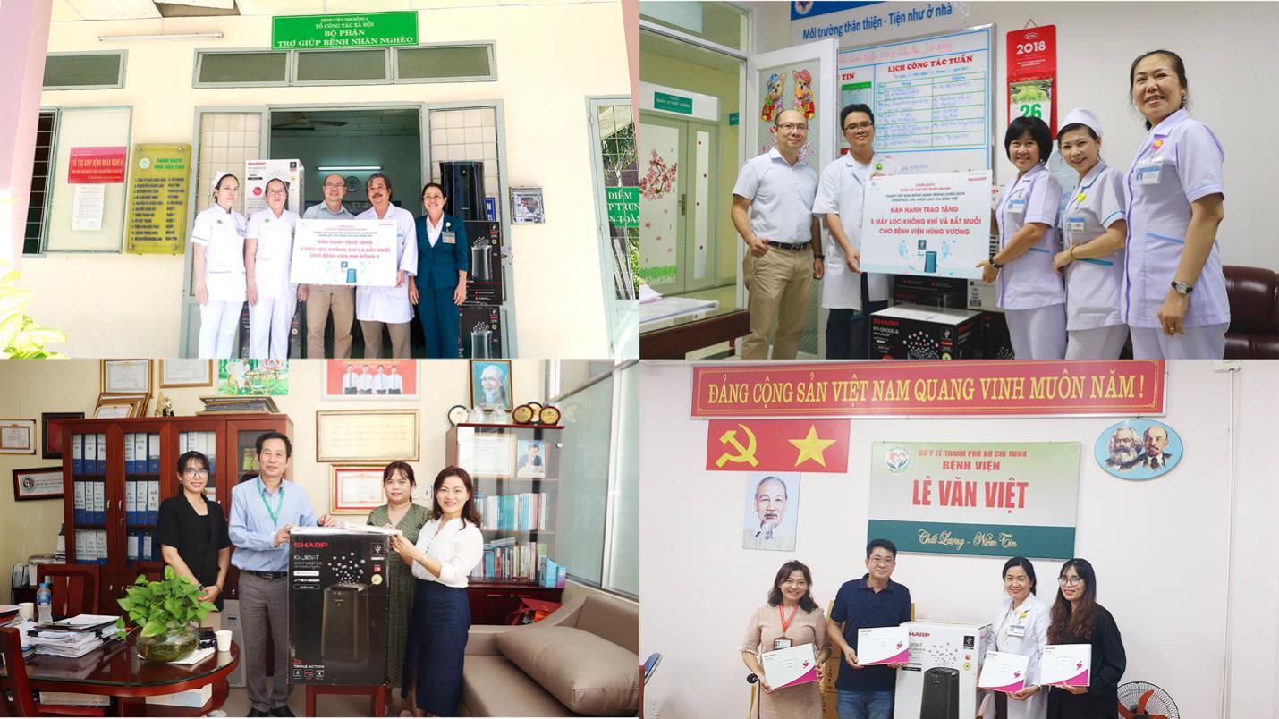 Nhân Ngày hen toàn cầu, Sharp tặng máy lọc khí cho Bệnh viện Nhi Đồng 1- Ảnh 5. Sharp Việt Nam trao tặng máy lọc không khí cho các bệnh viện tại TPHCM và Hà Nội