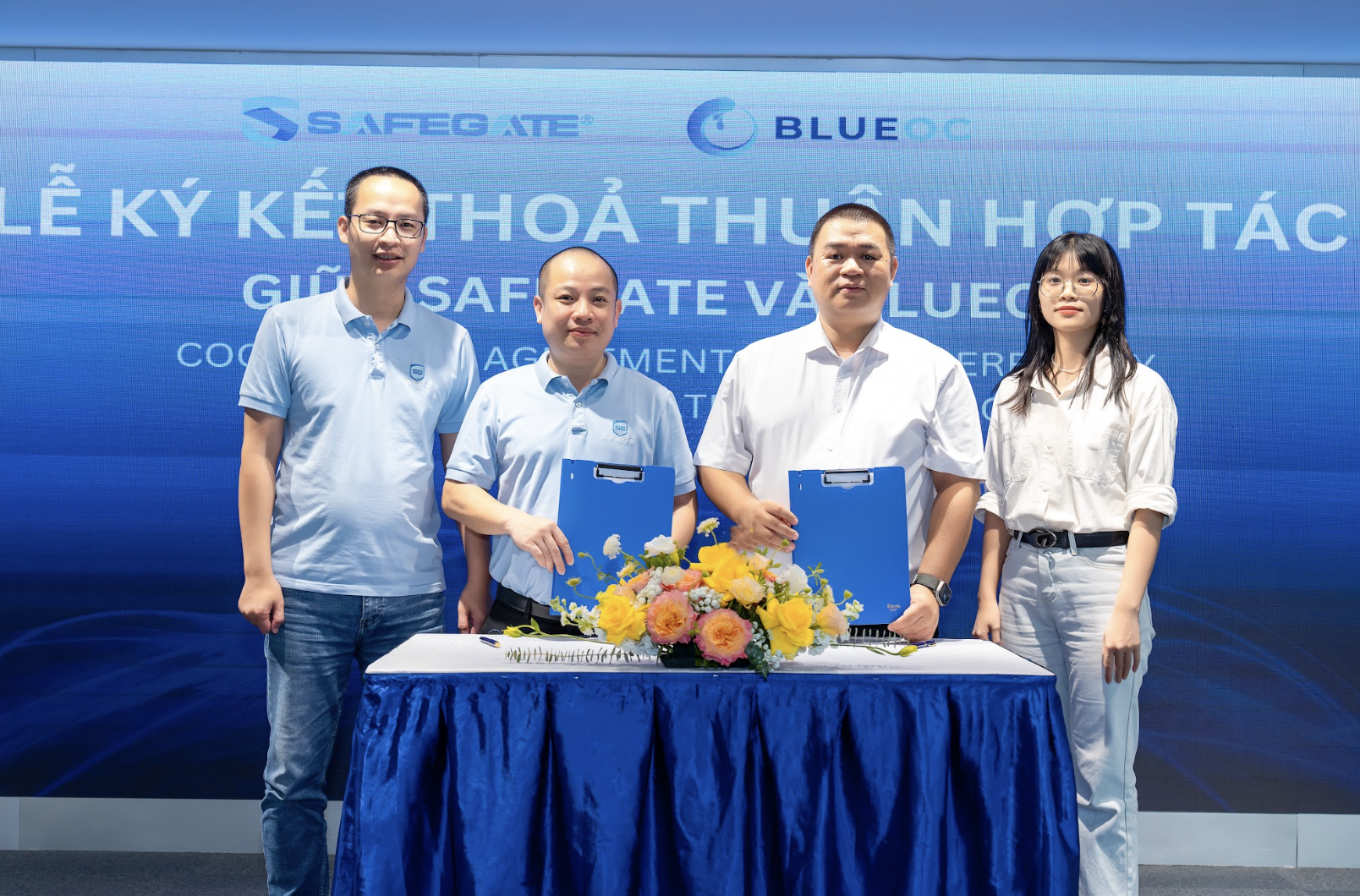 Đại diện SafeGate và BlueOC ký kết thỏa thuận hợp tác