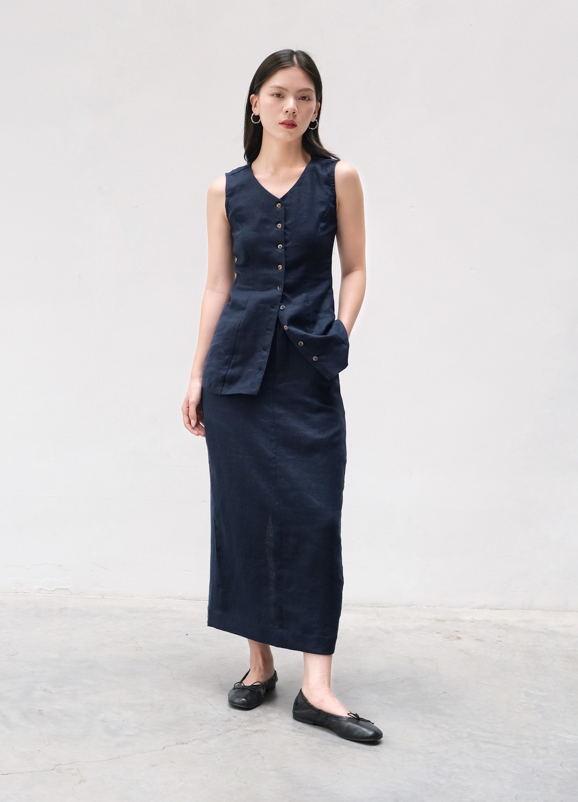 ללבוש פשתן זה פשוט, מגניב ויפה באופן מפתיע - תמונה 12. Mặc linen đơn giản lại mát và đẹp không ngờ- Ảnh 12.