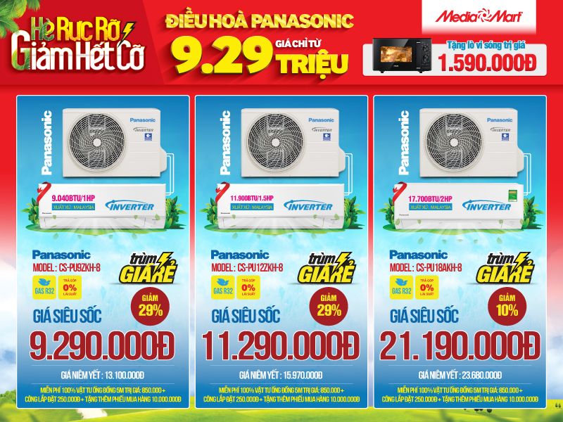 Hè rực rỡ, mua điều hòa Panasonic tại MediaMart giảm hết cỡ- Ảnh 3. Hè rực rỡ, mua điều hòa Panasonic tại MediaMart giảm hết cỡ- Ảnh 3.