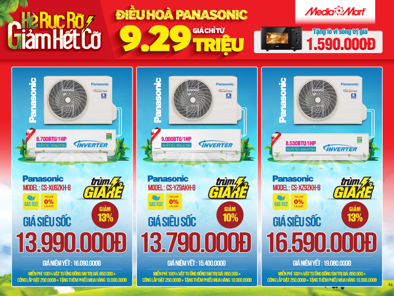 Hè rực rỡ, mua điều hòa Panasonic tại MediaMart giảm hết cỡ- Ảnh 4. Hè rực rỡ, mua điều hòa Panasonic tại MediaMart giảm hết cỡ- Ảnh 4.