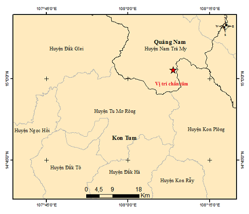 Lại xảy ra động đất ở các huyện miền núi Quảng Nam, Kon Tum- Ảnh 1.