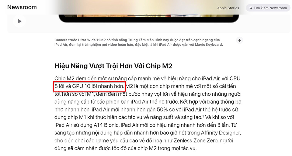 iPad Air M2 không có GPU 10 nhân như công bố - Ảnh 1.