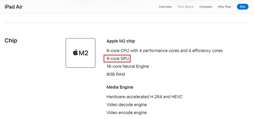 iPad Air M2 không có GPU 10 nhân như công bố - Ảnh 2.