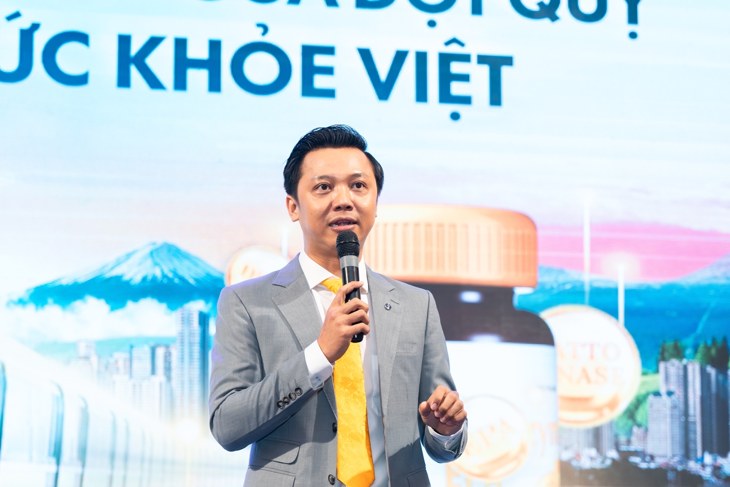 ThS Huỳnh Minh Trường - Giám đốc Nhãn hàng NattoEnzym phát biểu tại sự kiện ThS Huỳnh Minh Trường - Giám đốc Nhãn hàng NattoEnzym phát biểu tại sự kiện