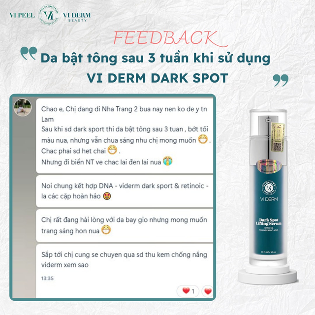 Review serum trị nám VI Derm Dark Spot Lifting Serum có hiệu quả tận gốc không?- Ảnh 1.