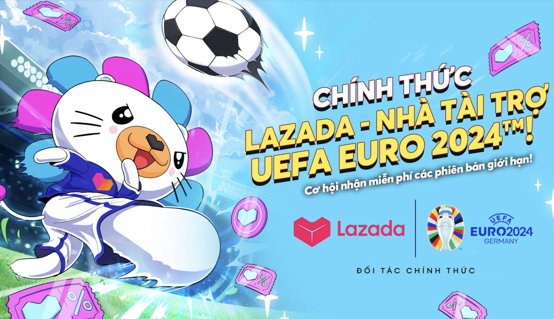 Lazada trở thành đối tác Đông Nam Á của Euro 2024 - Ảnh 1