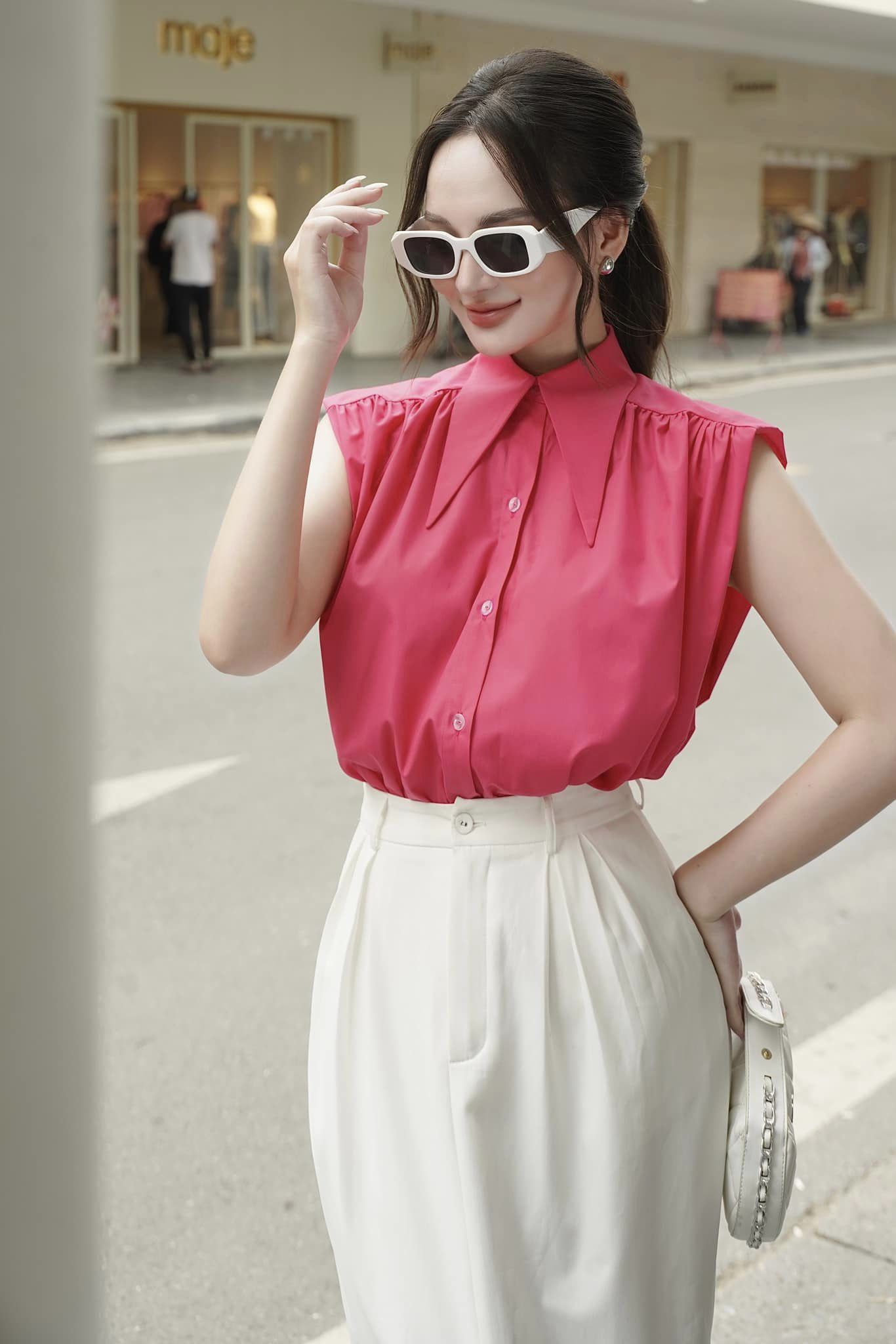 Er zijn ontelbaar veel manieren om blouses te combineren. Heb jij ze al geprobeerd? - Foto 2. Áo blouse có muôn vàn cách phối, nàng đã thử hay chưa?- Ảnh 2.