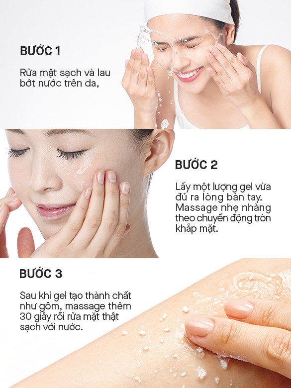 Cách sử dụng tẩy tế bào chết Rosette Cách sử dụng tẩy tế bào chết Rosette