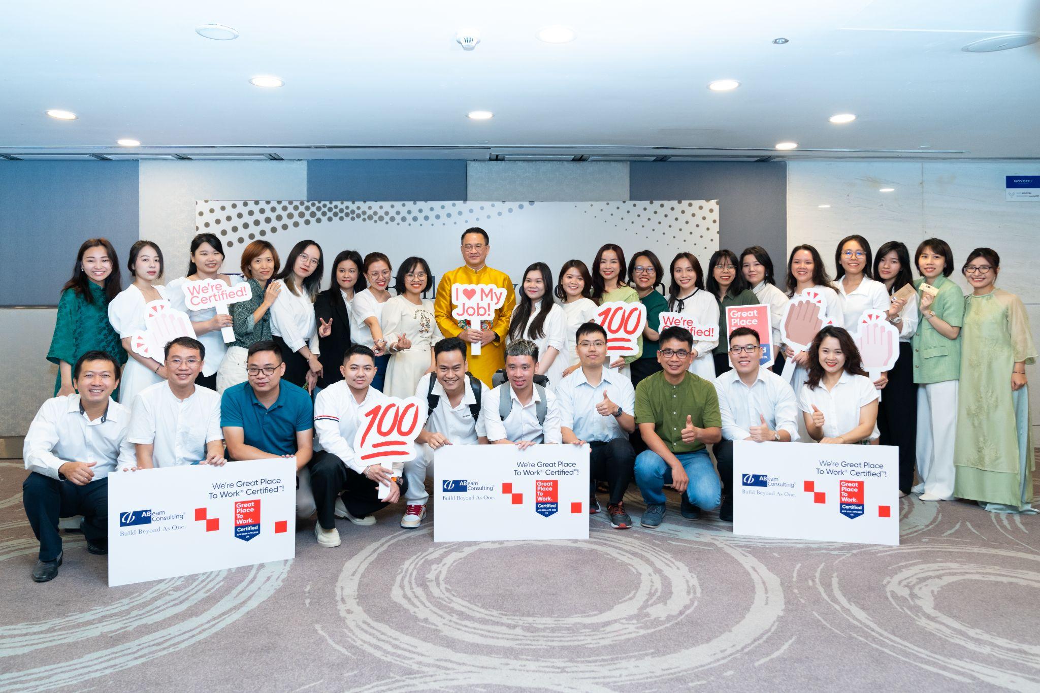 ABeam Consulting đạt chứng nhận Nơi làm việc tốt nhất Việt Nam do Great Place to Work trao tặng (Ảnh: ABeam VN) ABeam Consulting đạt chứng nhận Nơi làm việc tốt nhất Việt Nam do Great Place to Work trao tặng (Ảnh: ABeam VN)