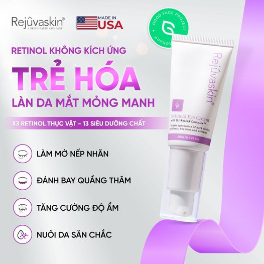 Review kem dưỡng mắt Rejuvaskin Retinoid Eye Cream chứa retinol có gây kích ứng không?- Ảnh 3.