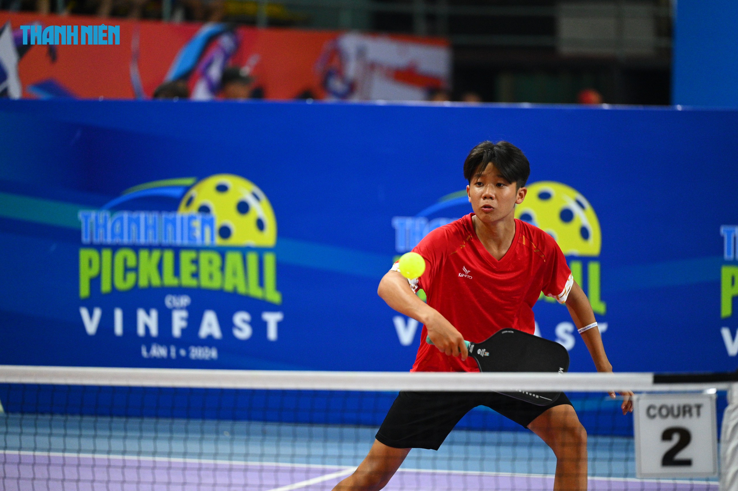 Giải Pickleball Thanh Niên lần I 2024 - Cúp VINFAST: VĐV nhí tranh tài sôi nổi- Ảnh 1.