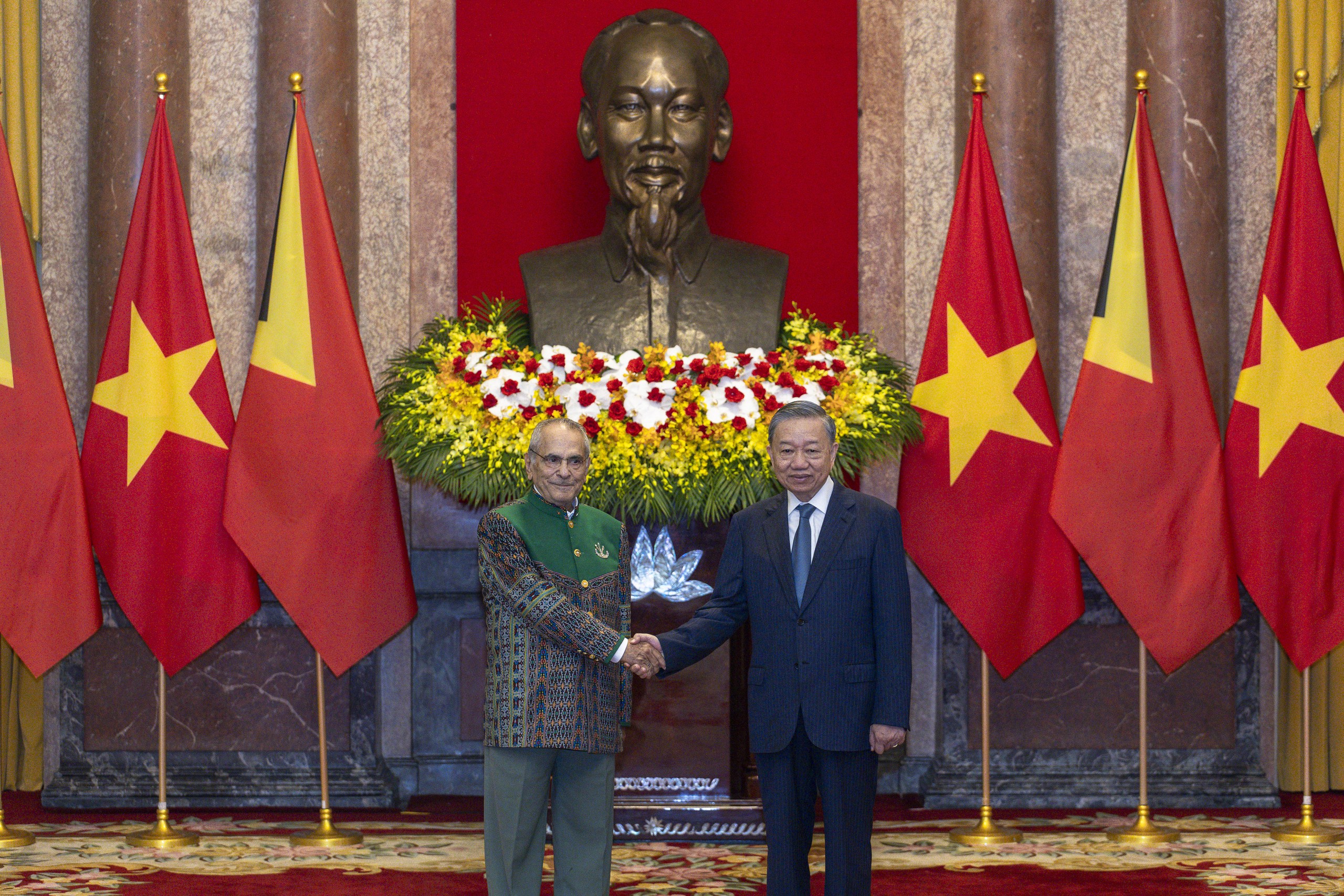 Lễ đón Tổng thống Timor-Leste thăm cấp nhà nước tới Việt Nam- Ảnh 3. Lễ đón Tổng thống Timor-Leste thăm cấp nhà nước tới Việt Nam- Ảnh 3.