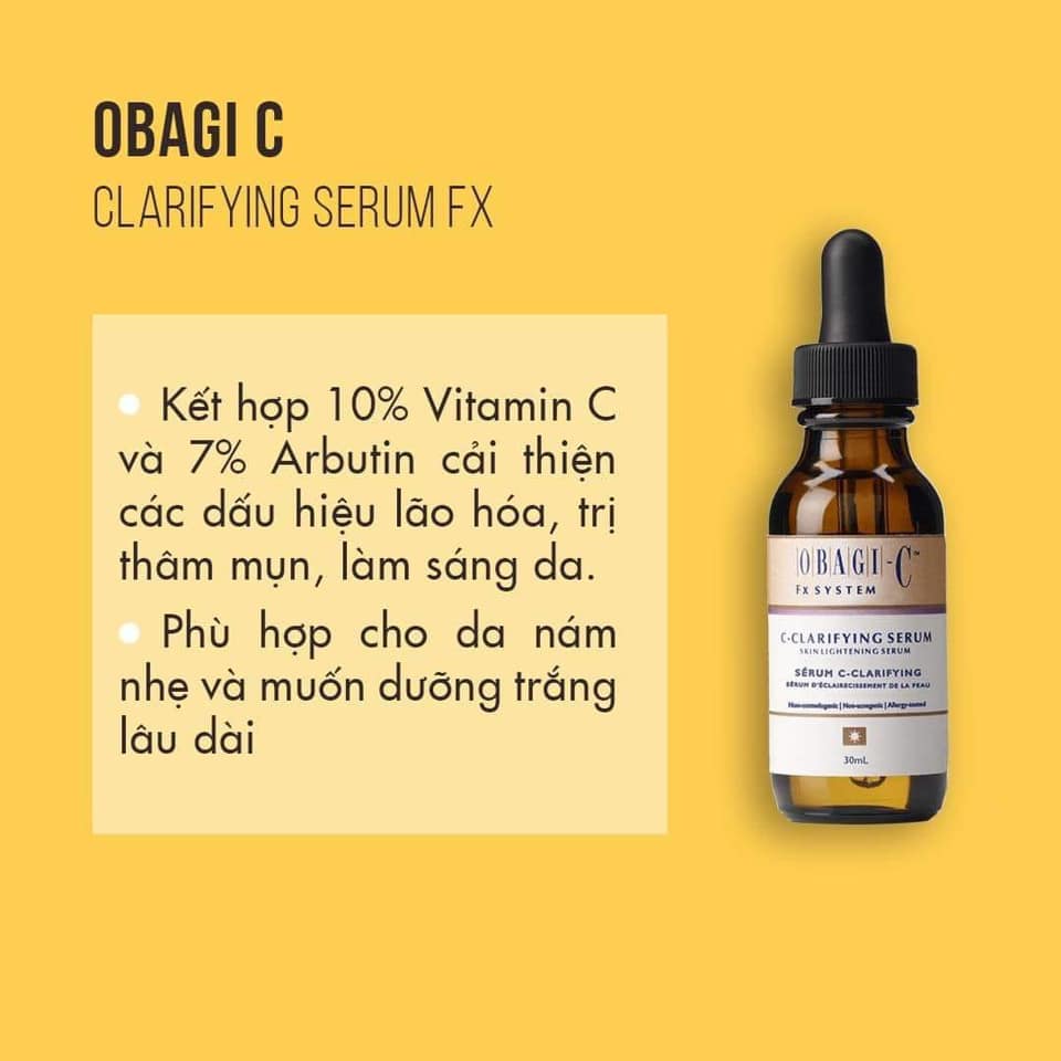 Serum dưỡng trắng da, giảm thâm nám OBAGI-C Fx System C-Clarifying Serum  30ml | Mỹ Phẩm Mega