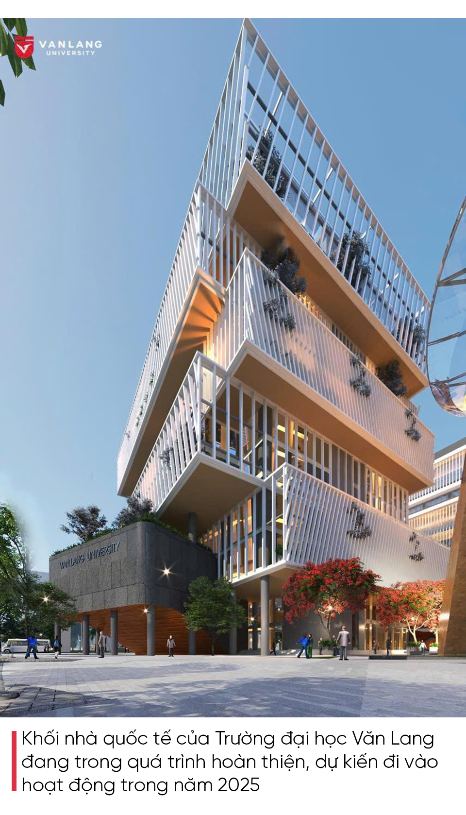 Trầm trồ với tòa nhà học mới hiện đại của Trường đại học Văn Lang