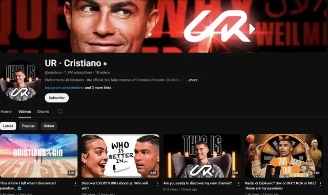 Ronaldo gây sốt khi mở kênh YouTube mới, lập kỷ lục chưa từng có trong lịch sử- Ảnh 1.