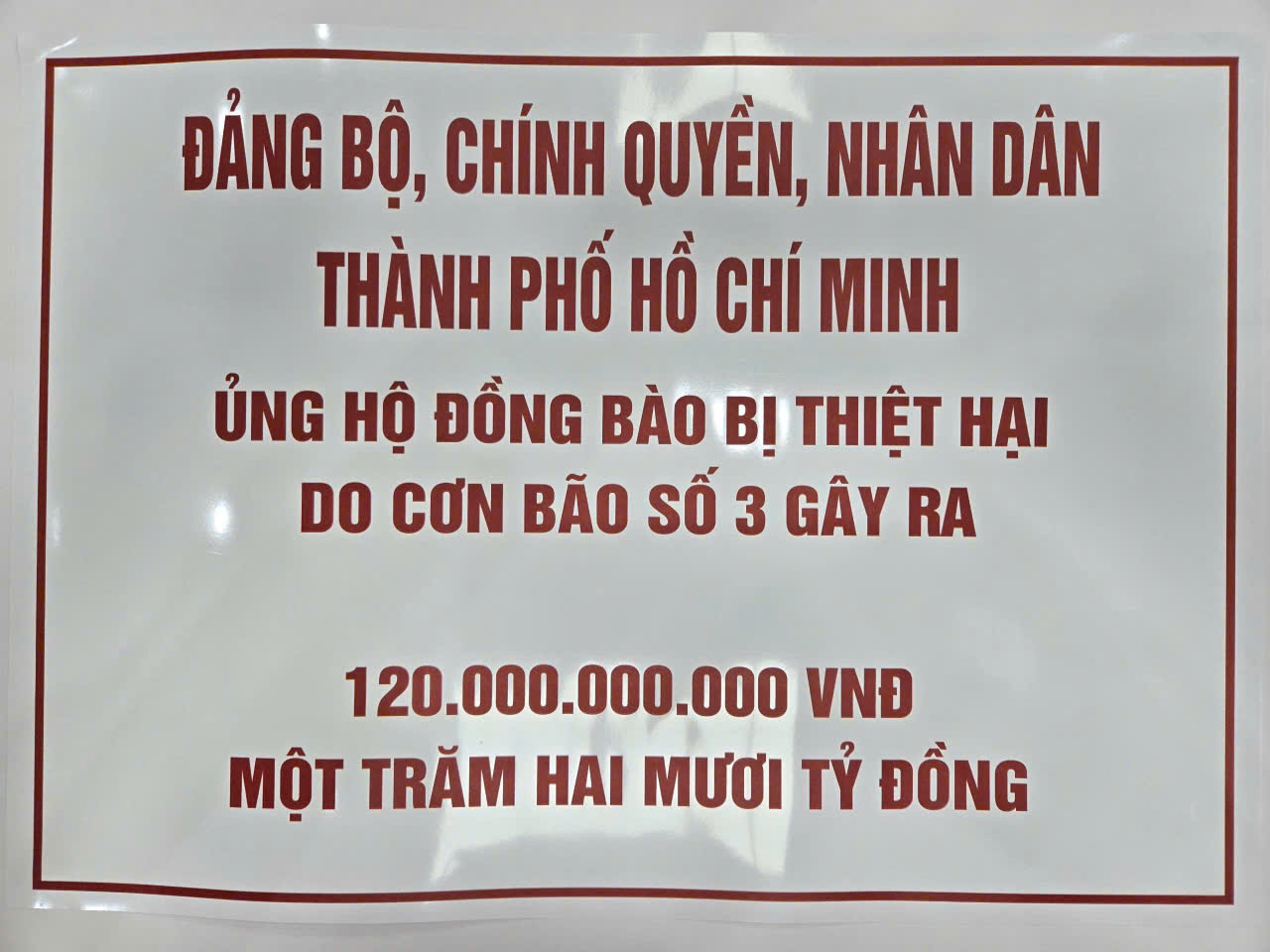 TP.HCM ủng hộ 120 tỉ giúp đồng bào bị ảnh hưởng siêu bão Yagi- Ảnh 1.