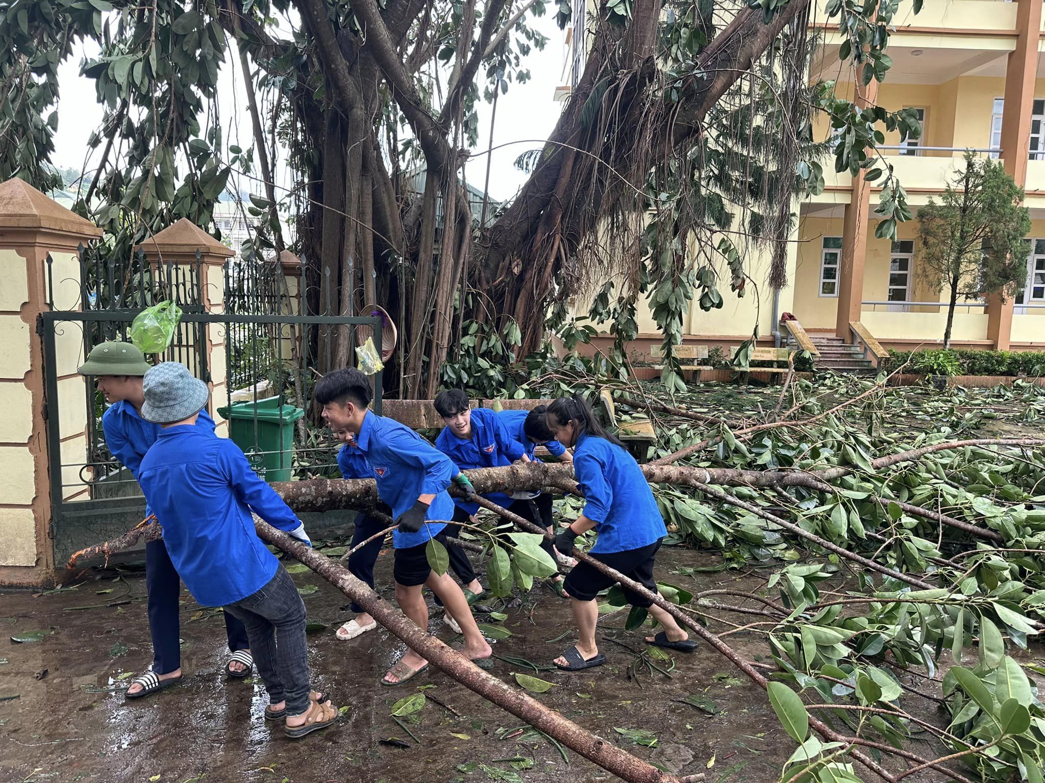 Thanh niên Quảng Ninh đội mưa nắng giúp dân sau bão- Ảnh 4.