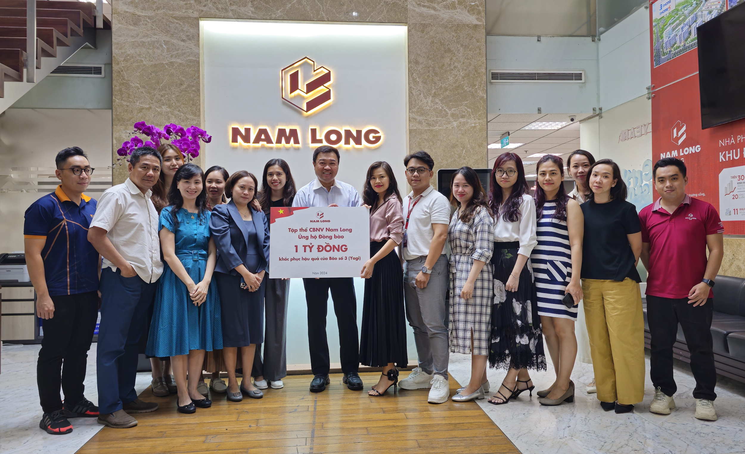 CBNV Nam Long góp 1 tỷ đồng ủng hộ đồng bào khắc phục hậu quả bão Yagi- Ảnh 1. CBNV Nam Long góp 1 tỷ đồng ủng hộ đồng bào khắc phục hậu quả bão Yagi- Ảnh 1.