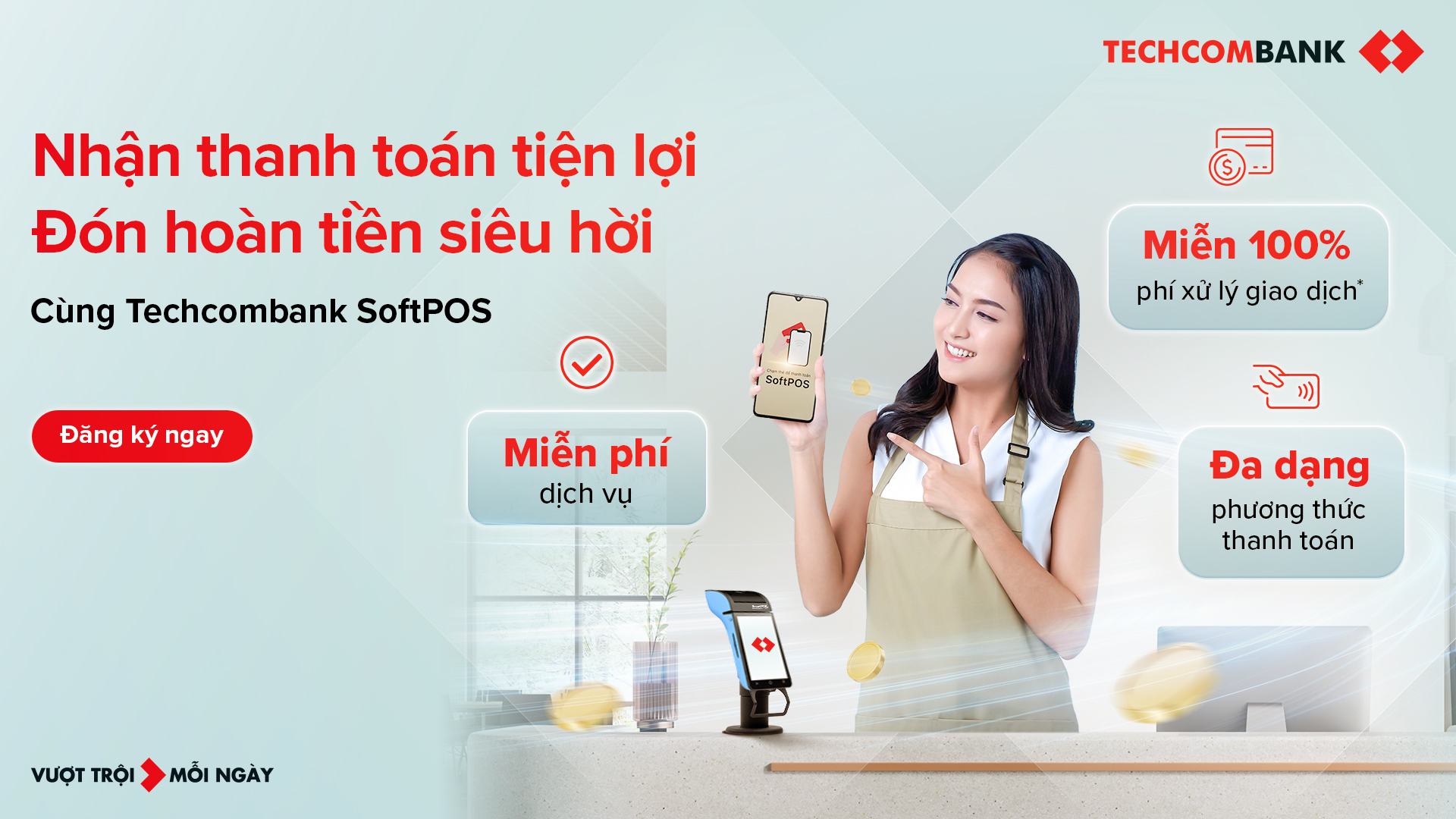 Smartphone trở thành 'máy quẹt thẻ' với giải pháp SoftPOS Techcombank