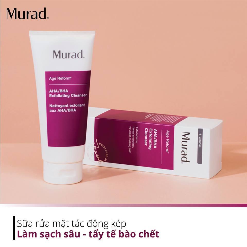 HCM]Sữa rửa mặt & Tẩy tế bào chết - Loại bỏ tạp chất và thông thoáng lỗ  chân lông MURAD AHA/BHA EXFOLIATING CLEANSER | Lazada.vn