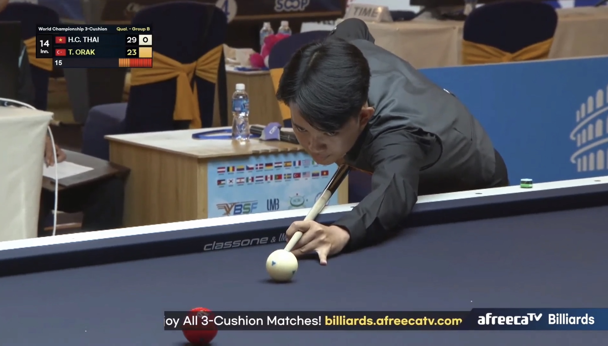 Billiards 3 băng: Cơ thủ Việt Nam liên tục tung sê-ri lớn, thắng thuyết phục trận ra quân- Ảnh 1.