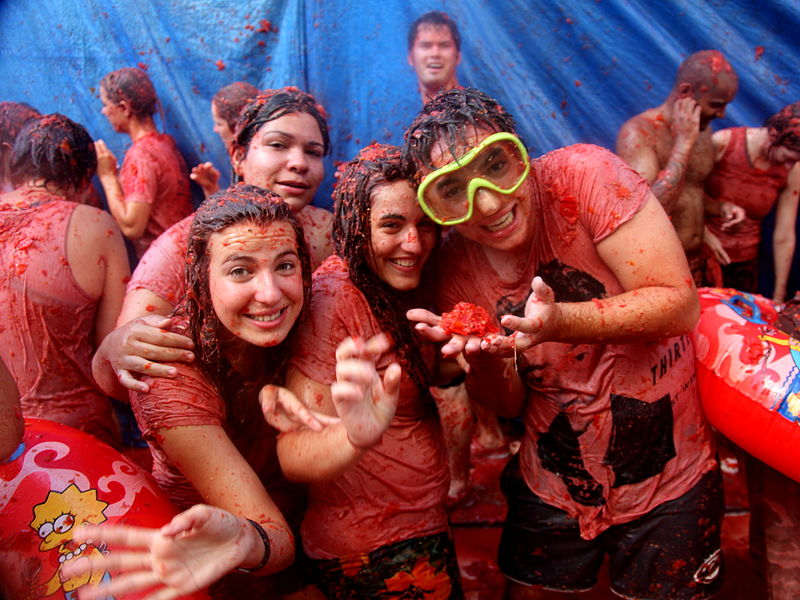 Độc đáo lễ hội ném cà chua La Tomatina tại Tây Ban Nha. Ảnh: Internet