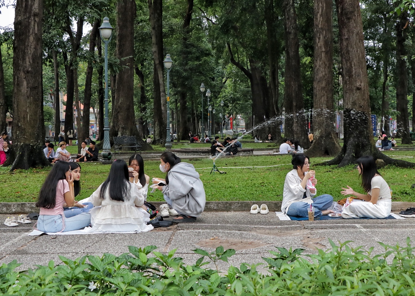 TP.HCM ngày đầu tiên năm mới 2025: Thời tiết mát mẻ, người dân tận hưởng buổi sáng bình yên- Ảnh 10.