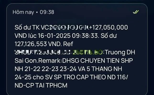 Por que centenas de estudantes de pedagogia recebem despesas de subsistência de até 127 milhões de VND/pessoa? - Foto 1. Vì sao hàng trăm sinh viên sư phạm nhận sinh hoạt phí lên tới 127 triệu đồng/người?- Ảnh 1.