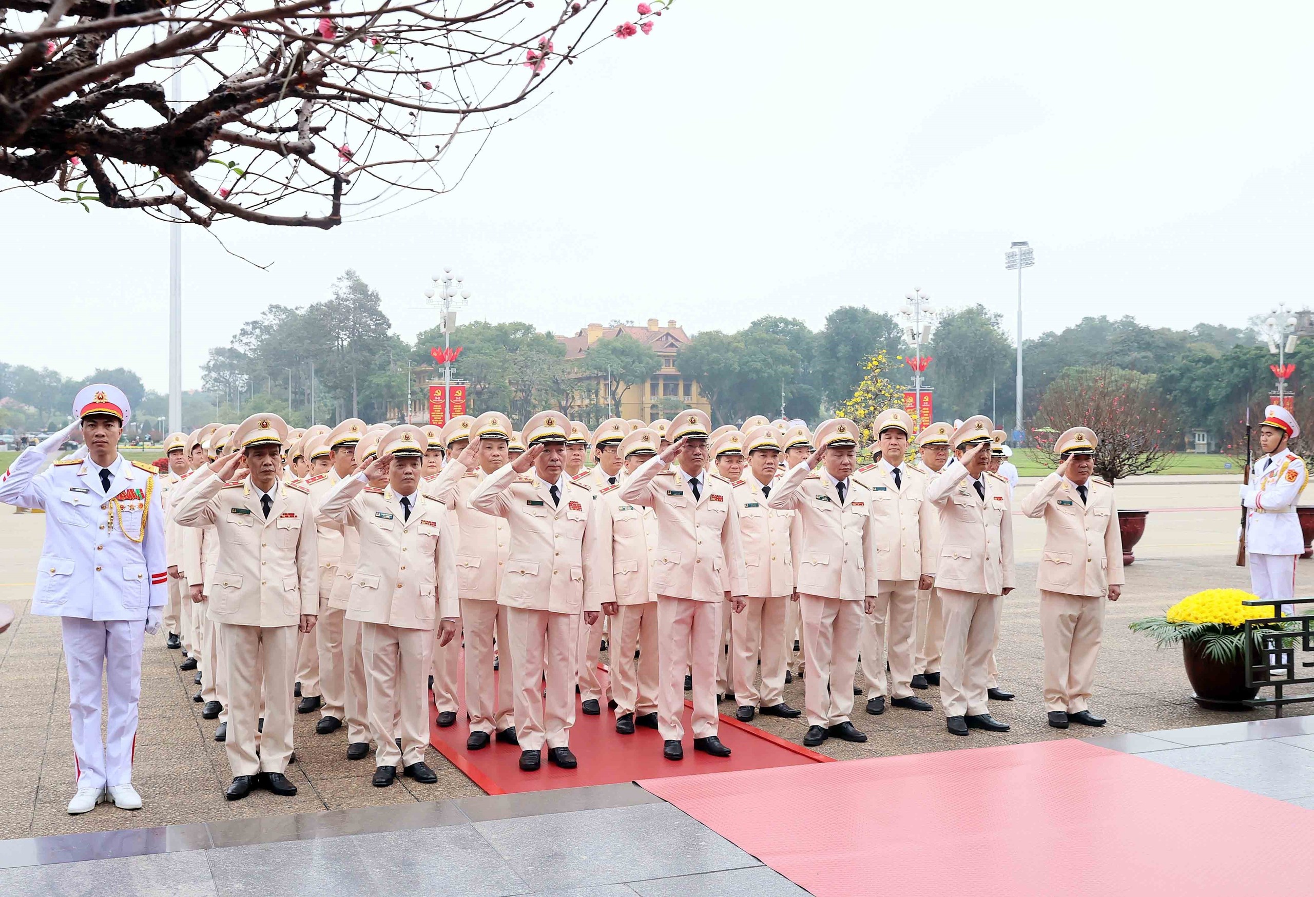 Lãnh đạo Đảng, Nhà nước viếng Chủ tịch Hồ Chí Minh nhân dịp tết Ất Tỵ 2025- Ảnh 4.